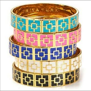 Trina Turk Yellow Gold Enamel Brick Bangle